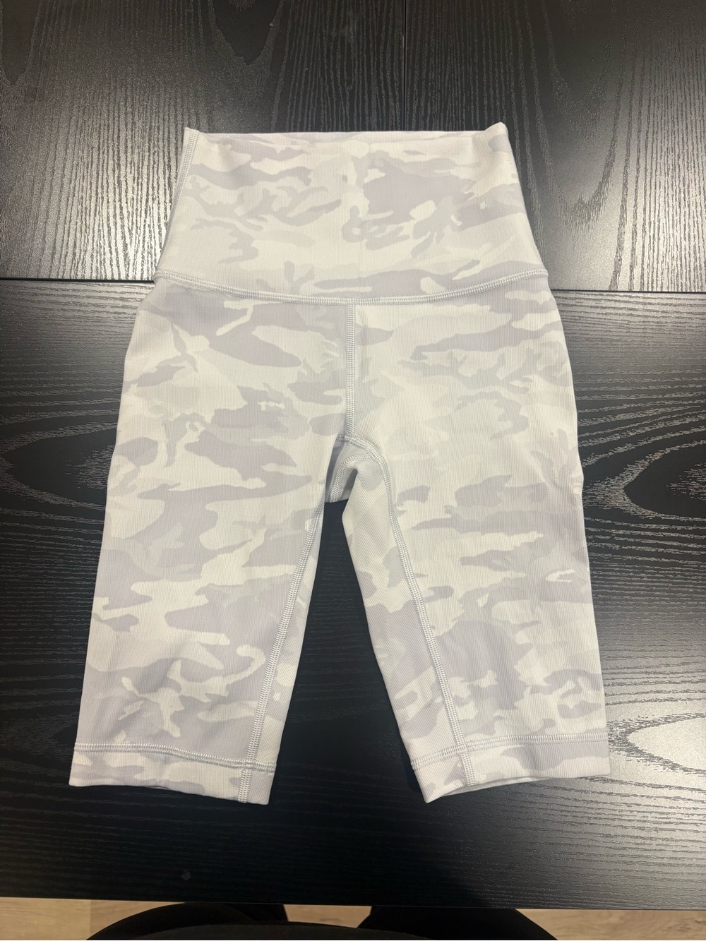 lululemon athletica Light Gray Camo High-Rise Athletic Bike Shorts